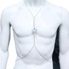 European And American Accessories, Sexy Simple Diamond Chest Chain, One-Piece Flower-Shaped Fashionable Rhinestone Body Chain Women'S Chain