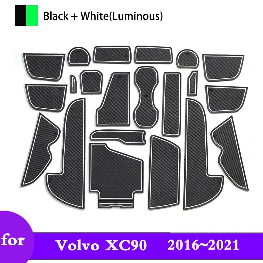 

Протиковзка гумова килимок-вставка з жолобом для Volvo XC90 XC 90 2016~2025 2017 2018 2019 2020 Підставки для слотів дверей Наклейка на авто Аксесуари Гаджет білий