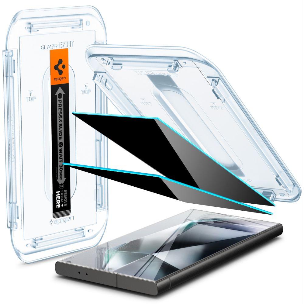 Szkło Hartowane Spigen Glas.tr Ez Fit 2-Pack Galaxy S24 Ultra Privacy