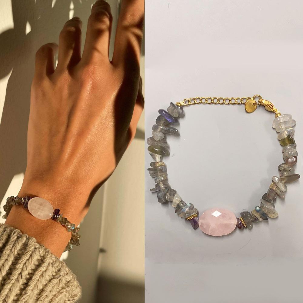 Feeling Spar Mix and Match Armband Natur Süßwasserperlen Armband Reisetrend Matching