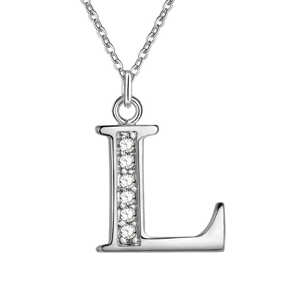 Explosive Jewelry Export Silver Jewelry Necklace 26 Letter Necklace A-Z Accessories