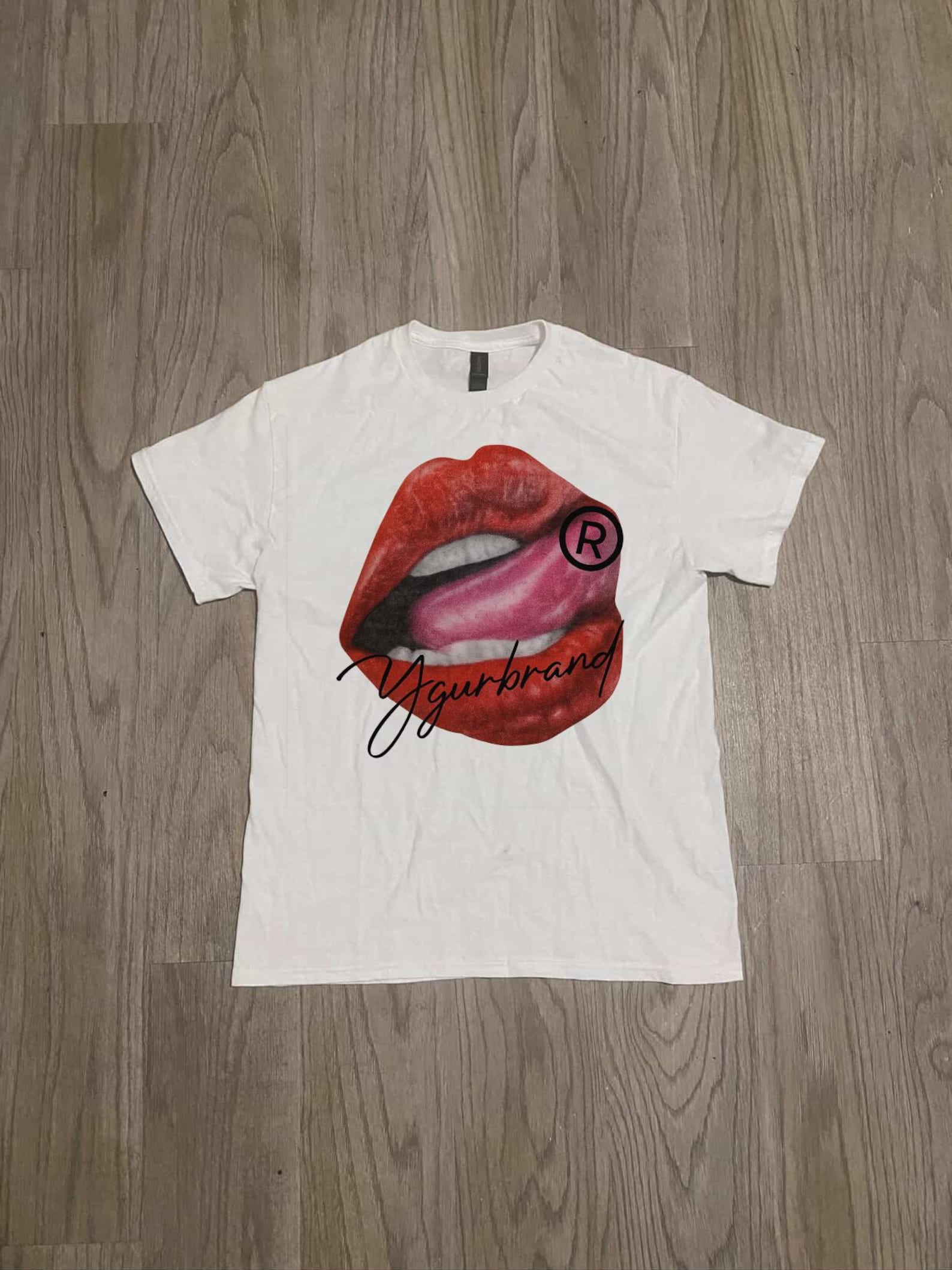 Lip Graphic Tee, Aesthetic Tongue Shirt, Retro Y2K T-Shirt, Bold Print Streetwear Top, Unisex Heavy Cotton Tee S