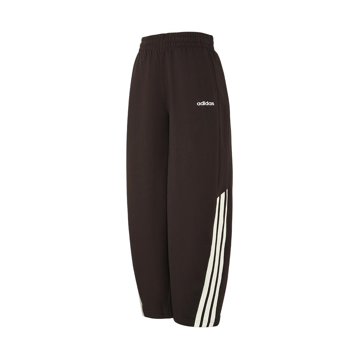 

Adidas Comfortable Soft Letter Striped Wide Leg Knitted Sports Pants Women Bottoms Brown KC0290 XS