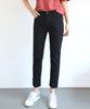 Ppaeppae Black Straight Pants With Inner Elastic Waist