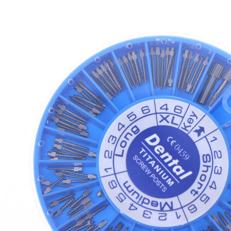 120 Pcs/Box Dental Endodontic Conical Screw Post Endo Root Canal Pins Pure Titanium Gold Plated Stainless Steel Material