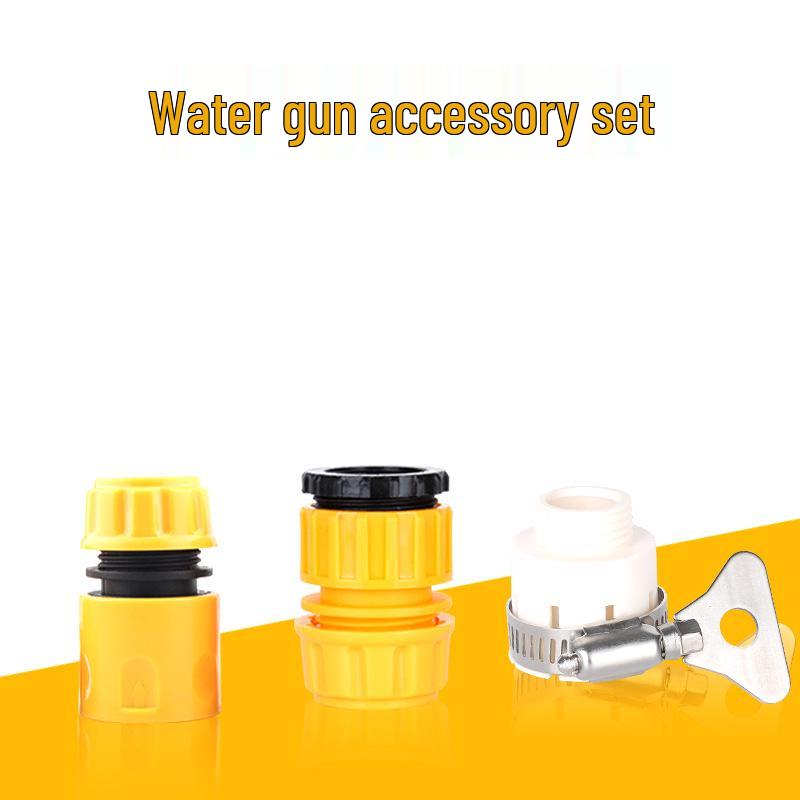 

Universal 4-Point Water Hose Connector for Washing Machines, Faucets, and Car Wash Guns