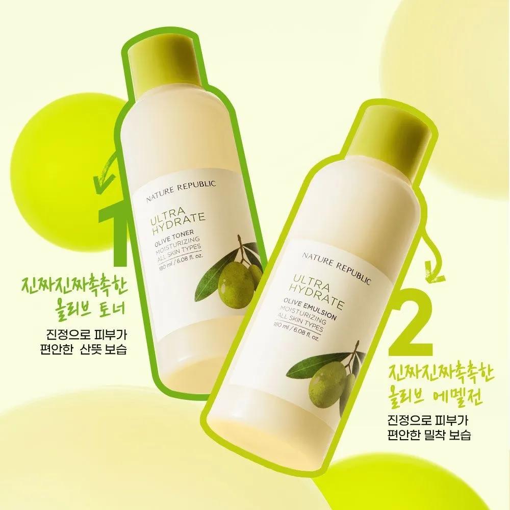 1+1 Nature Republic Truly Moisturizing Olive Toner 180ml