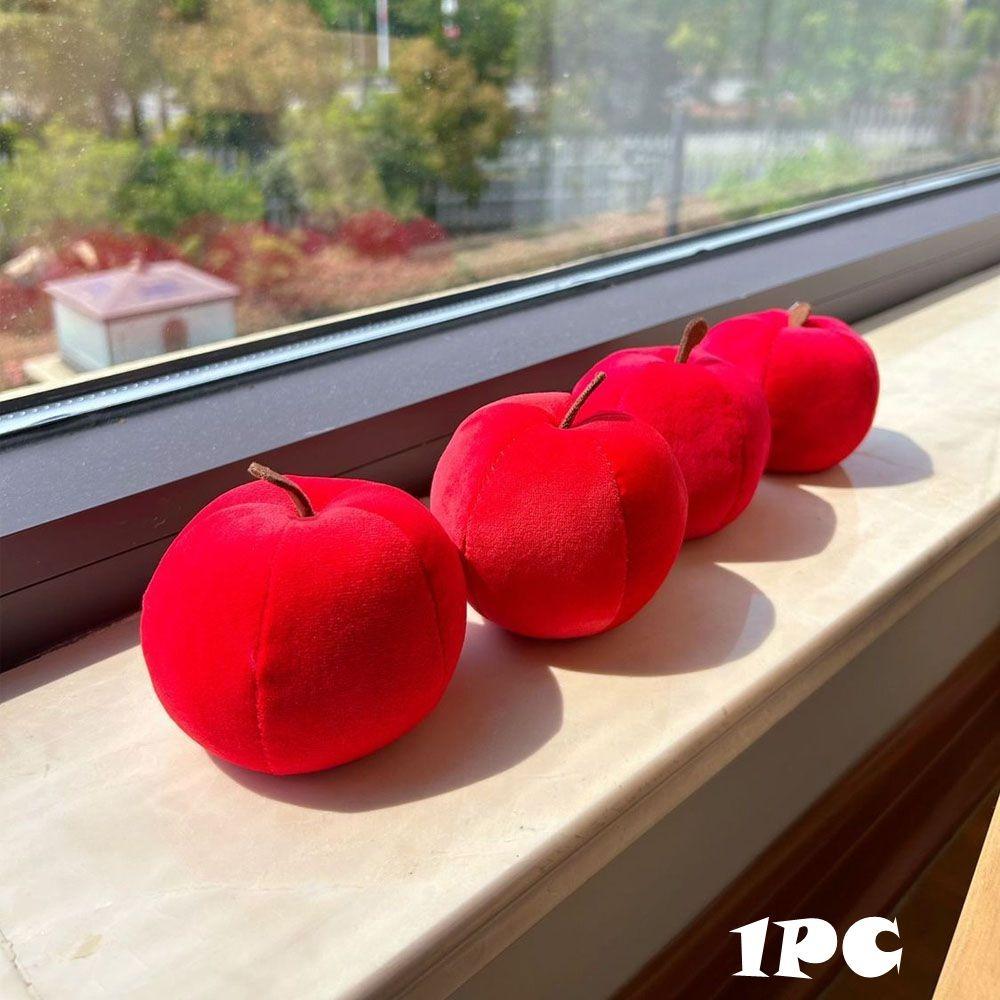 

PP Cotton Apple Plush Toy 10cm Small Ornament Creative Gift Decompress Fruit Toy червоний