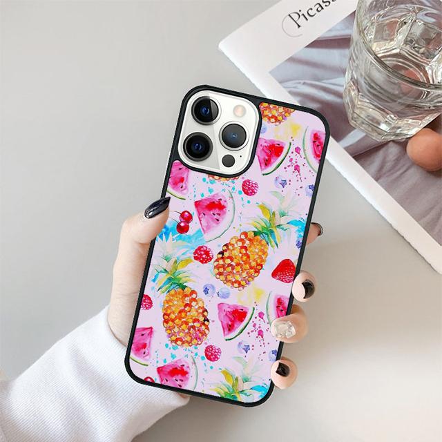 Summer Fruit Pineapple Phone Case For iPhone 17 Air 16 Pro Max 15 14 Plus 12 13 Soft Bumper Shell Cover Coque