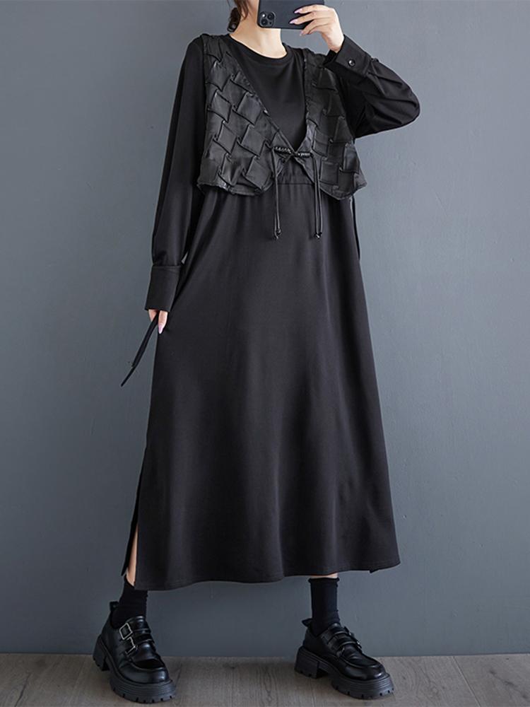 Xitao Loose False Two Pieces Dress ZYY1029