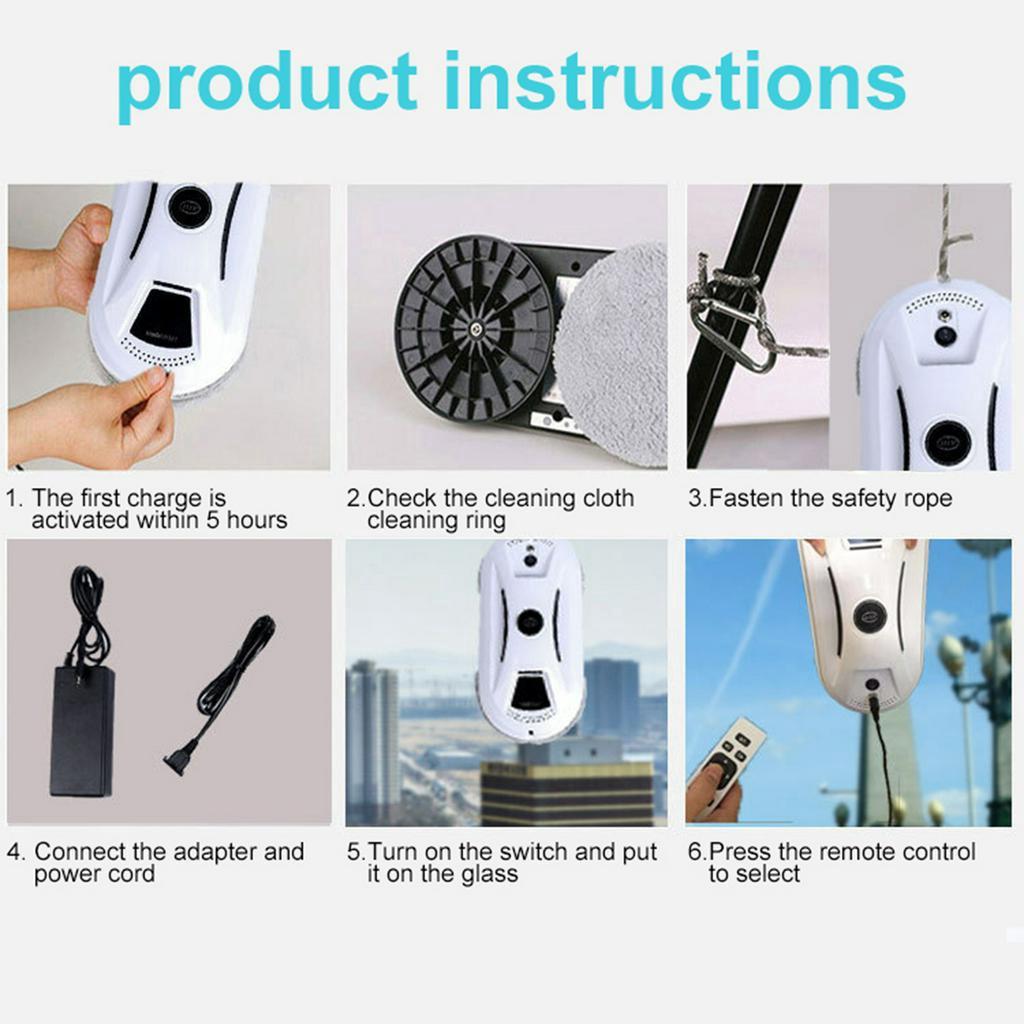 Ultra-thin Window Cleaning Robot Vacuum Cleaner Electric Automatic Glass Cleaning Machine Intelligent Household Sweeping Machine