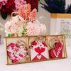 9Pcs Valentine Hangings Wood Holiday Decoration Love Flower Valentine Ornaments Valentine'S Day Decorative Love Envelope Pendant