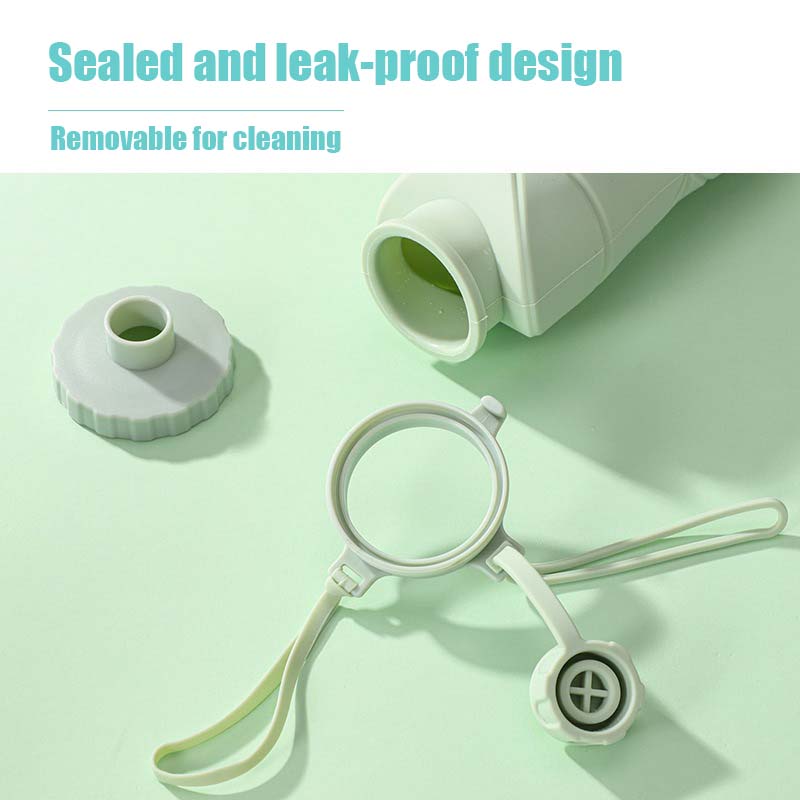 600ml Silicone Folding Water Cup Portable Reusable Plastic Bottle Outdoor Travel Gym Water Bottle Leakproof Anti-drop Drinkware