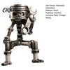 Statua di Robot Vintage Artigianale Scheletro in Resina Resistente, Statuetta Meccanica Industriale, Regalo Stile Heavy Metal Decorazione da Scrivania Gotica per Ufficio Libreria