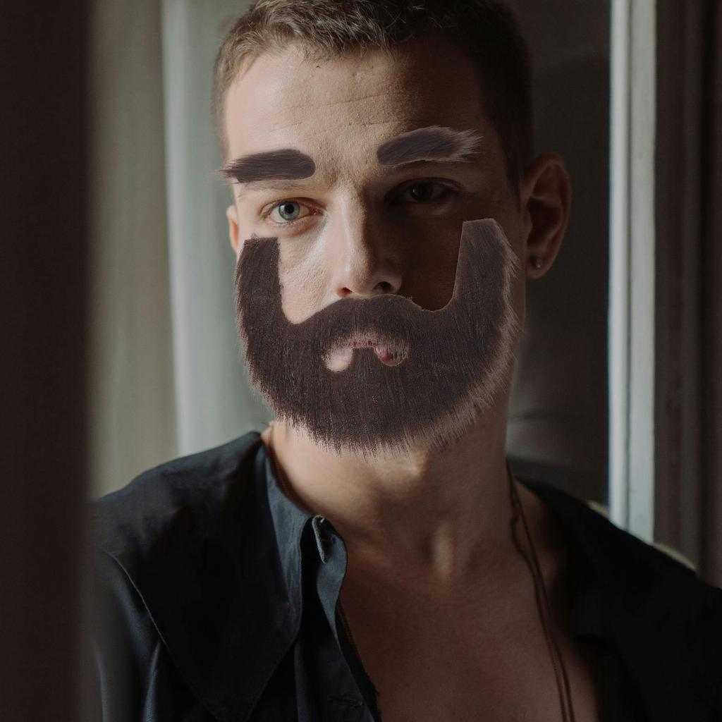 1Set Fake Beard Prop Simulation False Eyebrow Cosplay Mustache Party Photo Performance Decoration Costume Accessory