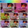 Mlambert 99Ft 300 LED Christmas String Lights Outdoor Indoor, 17 Solid Colors 8 Multicolors 8 Lighting Modes RGB Twinkle Fairy Rope Lights with