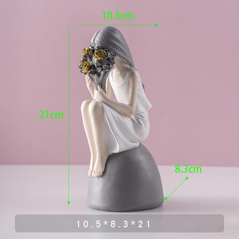 

Современная статуэтка из милой девушки из воздушного шара, аксессуары для дома, гостиной, рабочего стола, фигурки, украшения, книжный шкаф, шкаф, скульптура, ремесла