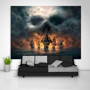 Pirate skull tapestry 75x100 чёрный