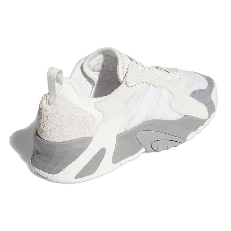 Adidas Originals Streetball Low Leather Comfortable Sports Shock Absorption Non-Slip Low-Top Lifestyle Casual Shoes Men Sneaker White Gray FX7671