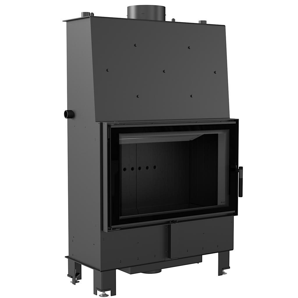 Water Heating Fireplace KRATKI LUCY 16 kW Ø 200 Black Thermotec Lining