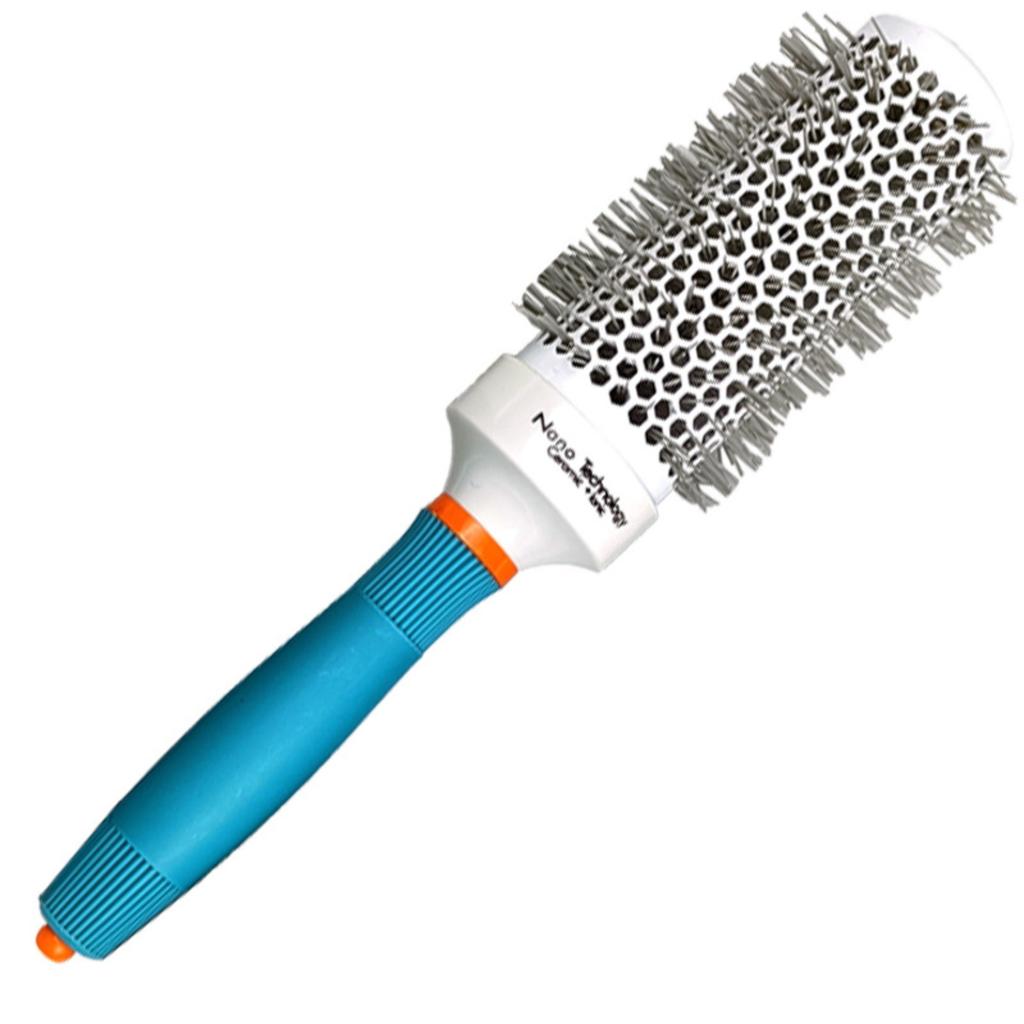 Professional Ceramic Aluminum Barrel Round Hair Brush High Temperature Resistant Hollow Roll Styling Comb for Voluminous Curls and Hair Shaping
