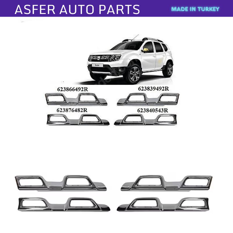 Chrome Front Grille Strip 4pcs Set For Duster Mk1 2013-2017 OEM 623839492R 623876482R