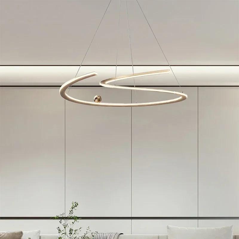 Modern LED Rings Pendant Lamp For Living Dining Room Bedroom Hall Hanging Chandelier Home Decor Indoor Lighting Fixture Lustre