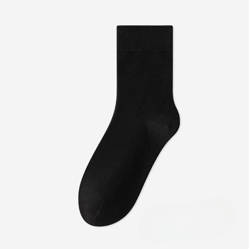 

Antibacterial Socks - Men s Mid-calf Pure Cotton Odor-resistant and Sweat-absorbing Long Socks 1 pair чёрный