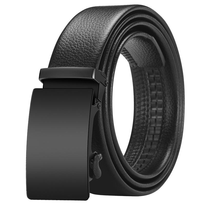 Men's Belt Automatic Buckle Belt Korean Style Trendy Casual Middle-aged Young Business Belt Formal Wear Men's Style