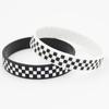Schwarz-Weiß Kariertes Rennsport-Armband - Vans-Stil Knoten Fahnenhalter Design