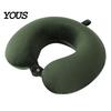 Memory Foam Cushion Travel Neck Pillow, U Shaped Headrest for Airplane Removable Velvet Pillow Cover Car, Soft Support Office Nap, Washable