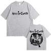Camiseta de Alice In Chains con Gráfico de Perro a Doble Cara 90s Grunge Rock Band Negra Unisex Oversized Vintage