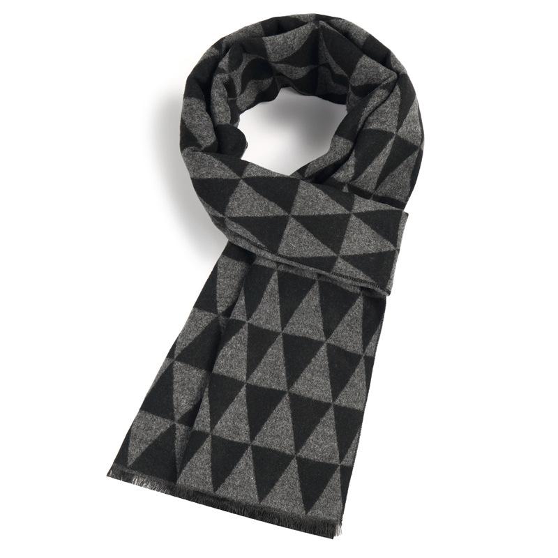 Men'S Scarves Men'S Winter Warmth Plaid Long Imitation Cashmere Men'S Scarves Custom