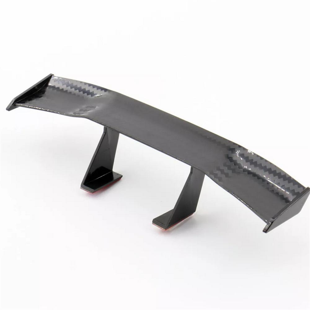 New Carbon Fiber Black Car 17cm Twill Look GT Tiny Mini Rear Wing Spoiler Decoration