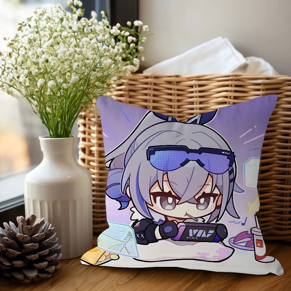 

GAME Characters Silver Wolf Pillow Gift Home Office Decoration Pillow Bedroom Sofa Car Cushion CoverPillow Case 12x12Inch
