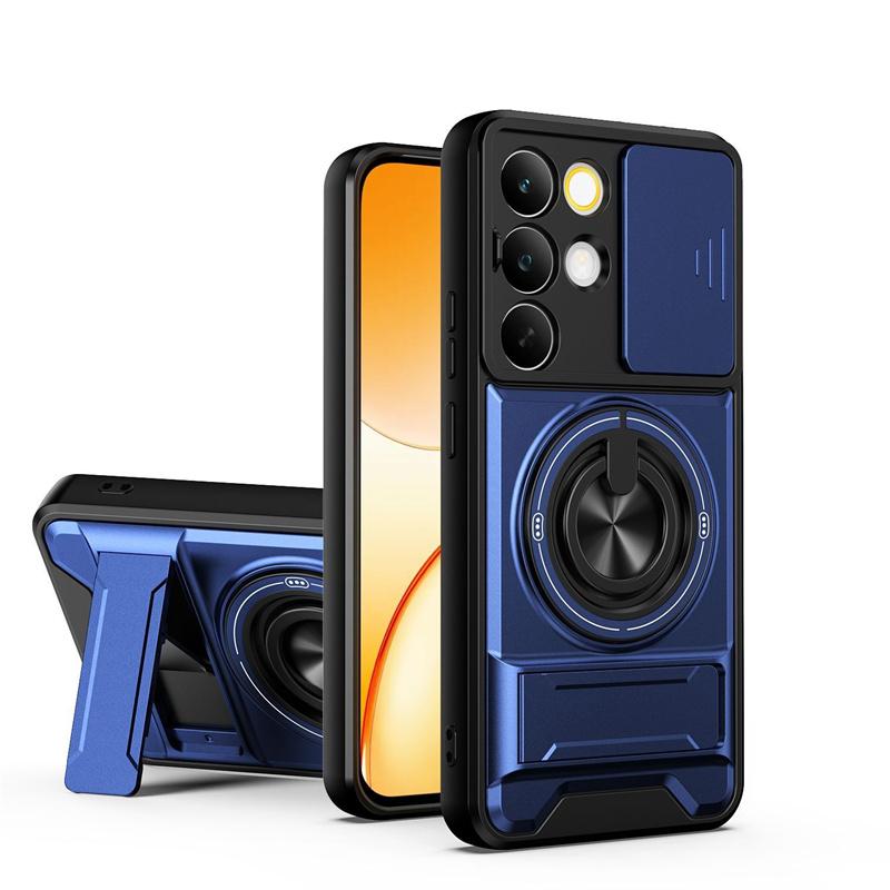 For Realme 15X C85 Pro Case Camera Protection Upright Stand 360° Ring Magnetic Case All-around Shockproof Cover For Realme C85 Pro Phone casing