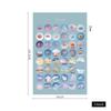 1 Sheets Retro Diary Decoration Sticker Stationery Morandi Postmark Dot Sticker Diy Journal Planner