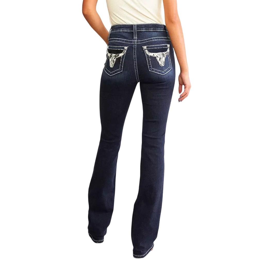 Women's Denim Classic Versatile High Waist Fashionable Trousers