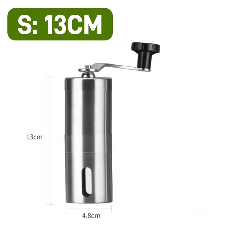 Manuelle Kaffeebohnenmühle Edelstahl Handkaffeemühle Keramikmahlwerk für Aeropress, Filterkaffee, Espresso, French Press