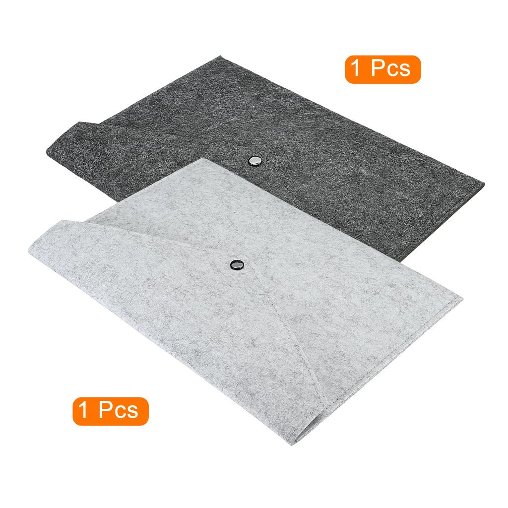 2Pcs Simple A4 Big Capacity Document Bag Felt File Bag Business Briefcase File Folder Filing Products Storage Pouch Organizer