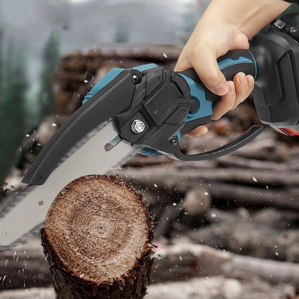 1200W 6 Inch 88VF Electric Saw Mini Chainsaw with Li-ion Battery Chains Kit Woodworking Cutter Tool