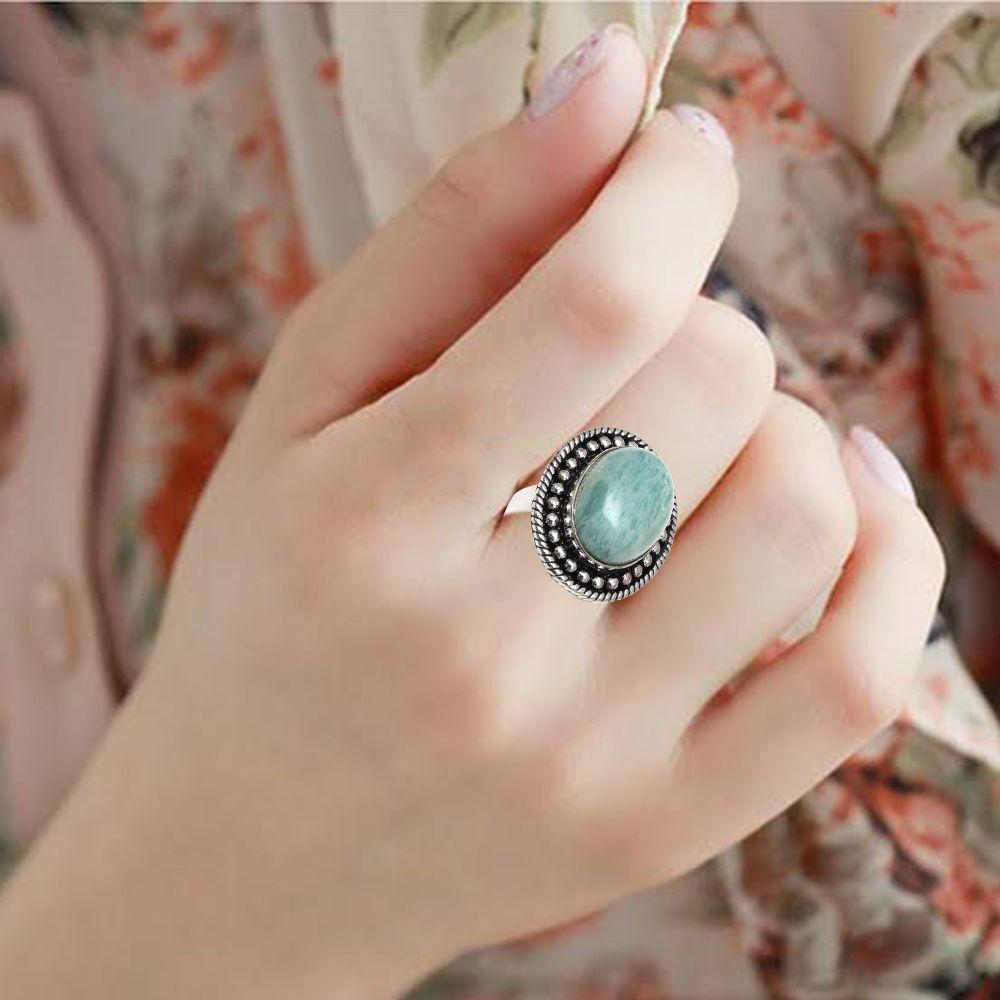 Amazonite Gemstone Handmade Silver Jewelry "6"