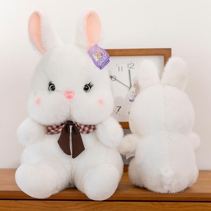 Super Cute Rabbit Plush Toy Girl Birthday Gift Bow Tie Rabbit Sleep Pillow Office Doll