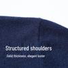 SHANSHAN Men's 90% Wool 10% Cashmere Blend Stand Collar Sweater