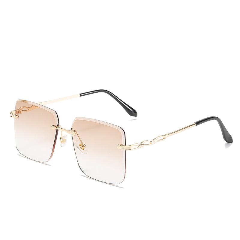 Ocean Piece Sunglasses Trendy Glasses Trimmed Sunglasses Women'S Frameless Metal Sunglasses S087
