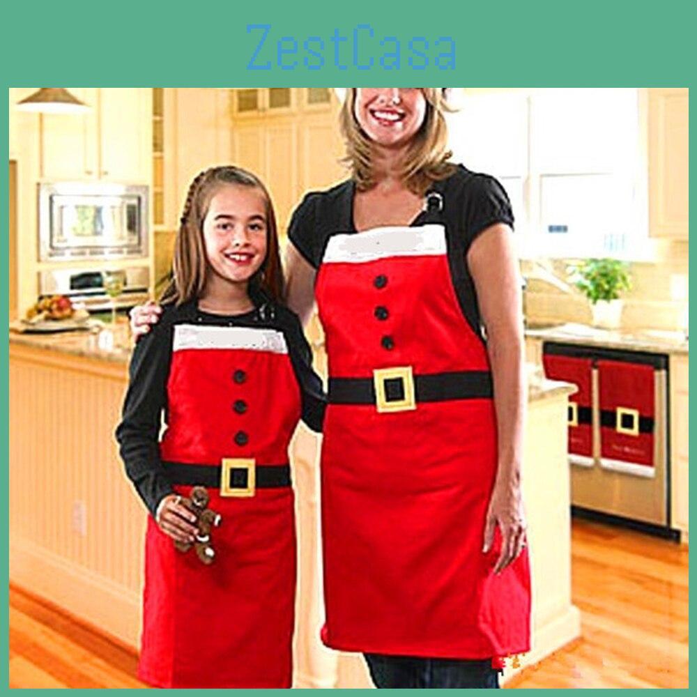 Apron Natal Christmas Merry 2021 Noel Ornaments Christmas Decoration For Home Xmas Pinafore For Kids Adults Navidad Santa