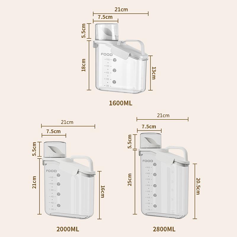 Large Capacity Plastic Seal Pet Food Storage with Scale Washable Transparent Moisture-proof Cat Food Container Dog Accessories