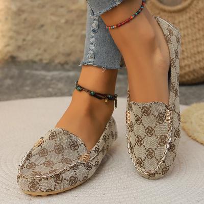 Mocassins Mode Printemps Automne Résistants à l'Usure Chaussures Simples Décontractées pour Femmes Mode Antidérapantes Chaussures Plates Souples Mocassin Sport Zapatos De Mujer