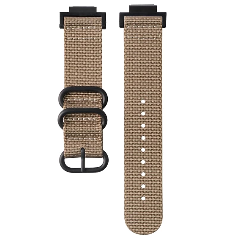 

[SQHYWJ] Replacement watch band for Casio G-SHOCK series nylon canvas material unisex GA-110 (black buckle khaki)