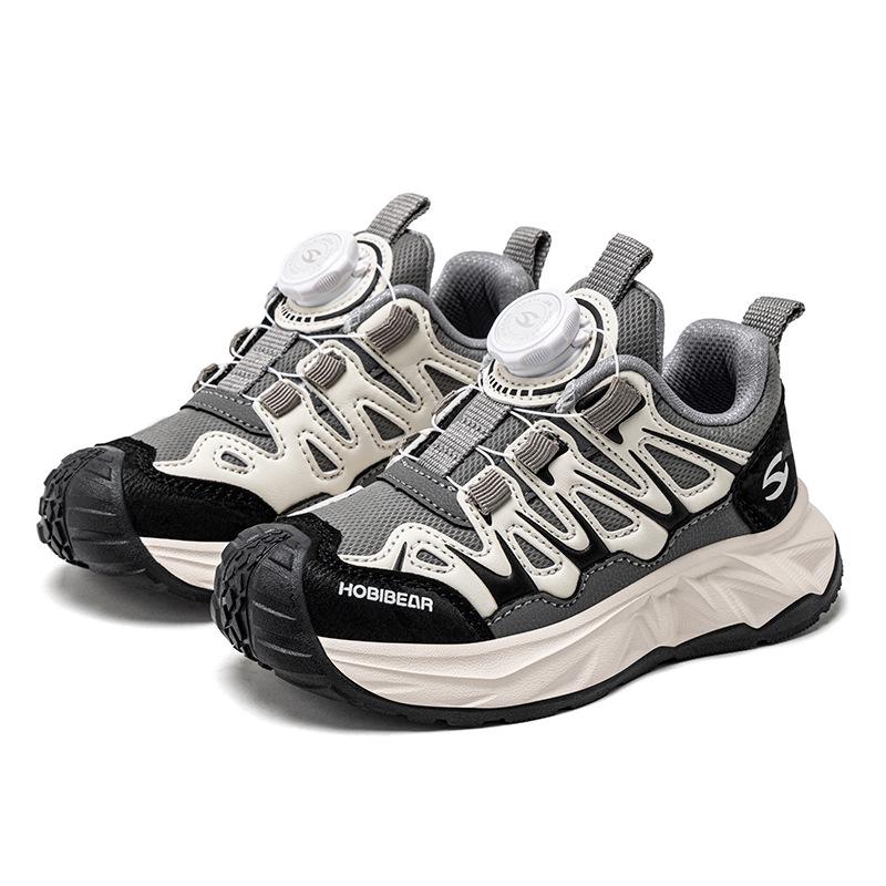HOBIBEAR Boys  Versatile Spring Sports Shoes with Rotary Button 28